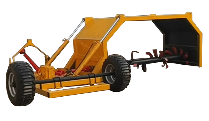 MT3000 Tractor-Pulled Compost Turner, 100-180HP Composting Machine, 1000m³/h
