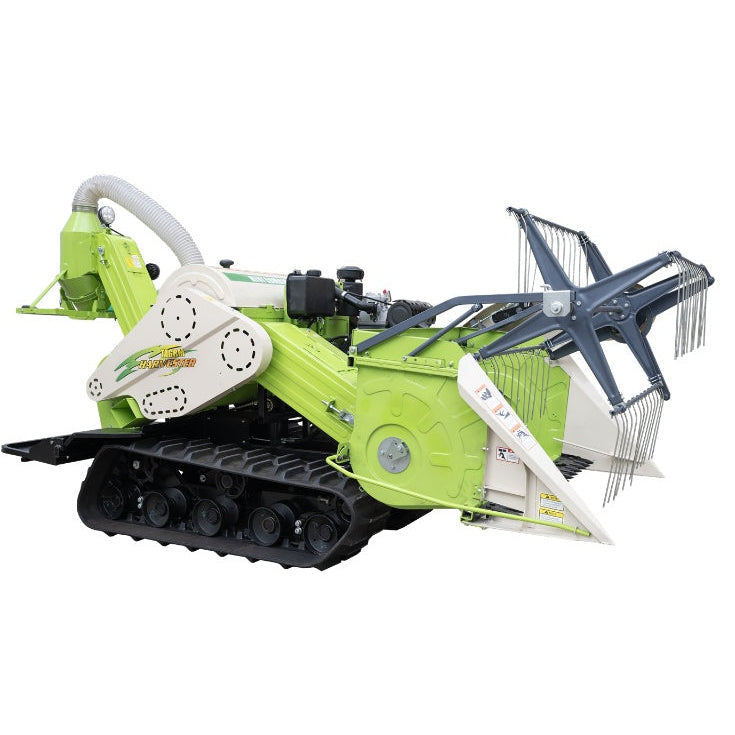 4LZ-1.2B | 4-Row Crawler Type Mini Rice Harvester – Wheat Harvesting