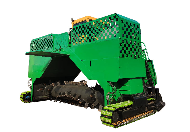 M5000 Large 5m Compost Turner, 2600m³/h High Capacity Composting Machine for Organic Fertilizer & Waste Treatment
