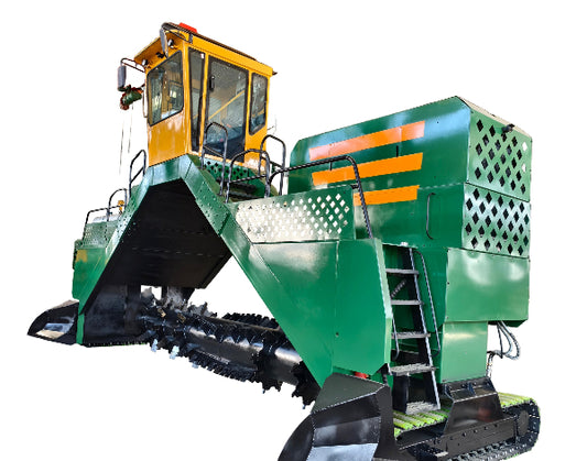 M8000 Large Crawler Compost Turner,   7100m³/h 8m Ultra High Efficiency Organic Fertilizer Turner,Chicken Pig Manure,Agricultural Waste Composting Machine
