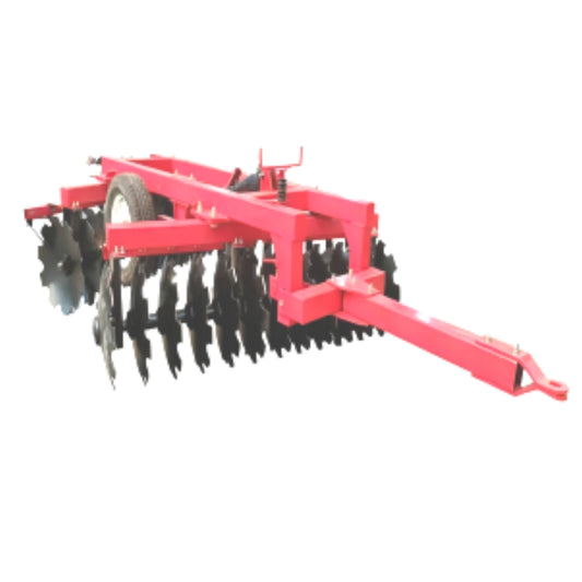 1BZ-2.5 Disc harrower，Mate Power 120hp，Working Efficiency 7 ha/10h，Multi-functional high-efficiency disc harrow for land clearing, weed and crop residue removal, soil loosening, and soil temperature improvement