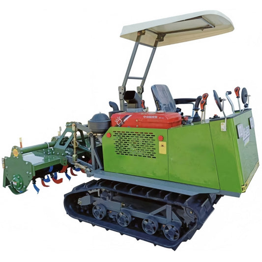 1GZL-120 Walk-Behind Crawler Rotary Tiller | 35HP Rice Paddy Field Cultivator for Wetland Farming