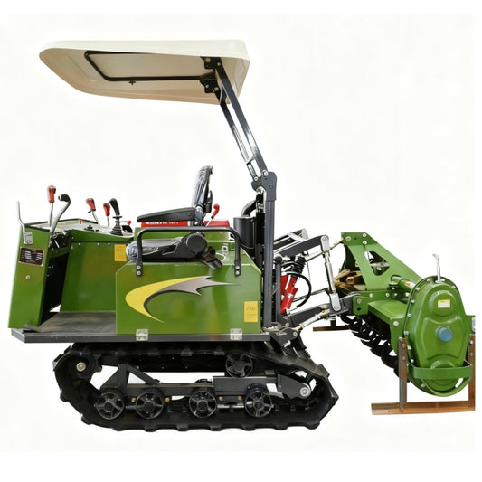 1GZL-120 Walk-Behind Crawler Rotary Tiller | 35HP Rice Paddy Field Cultivator for Wetland Farming