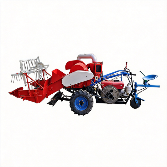 4LZ-0.7A Small Full-Feed Self-Propelled Combine Harvester | 15HP Rice & Grain Harvesting Machine for Small Farms