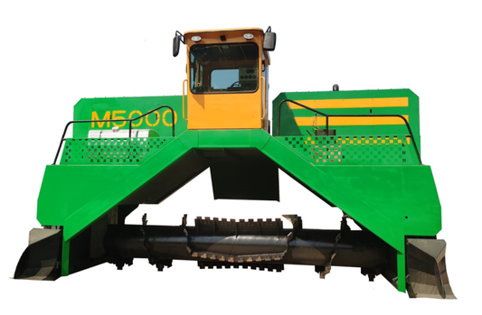 M5000 Large 5m Compost Turner, 2600m³/h High Capacity Composting Machine for Organic Fertilizer & Waste Treatment