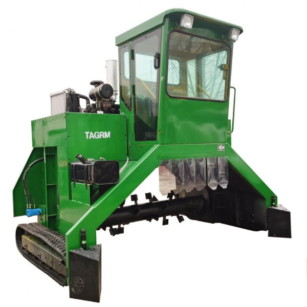 M2600 Crawler Compost Turner, Small Composting Machine for Animal Manure & Agricultural Waste, 2.6m Wide, 790m³/h