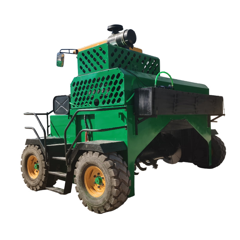 M3000 4-Wheel Drive Compost Turner, 3m Wide Medium-Small Composting Machine, 1100m³/h with On-Site Turning