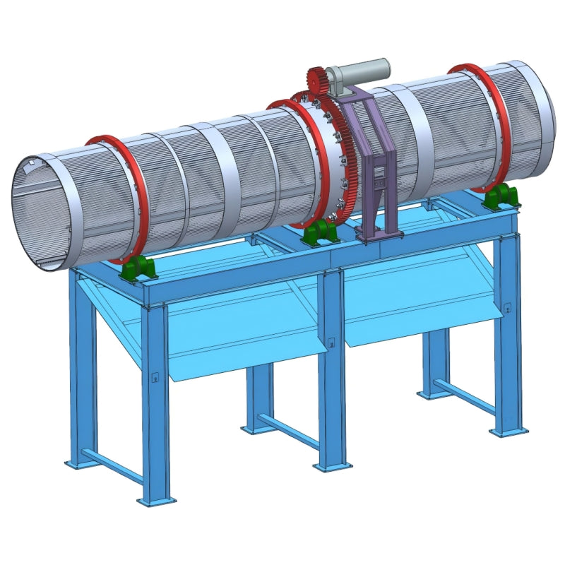 CZ6000x1200 Cassava screening and peeling machine丨Productivity: 20 tons/h，Motor Power 7.5KW，