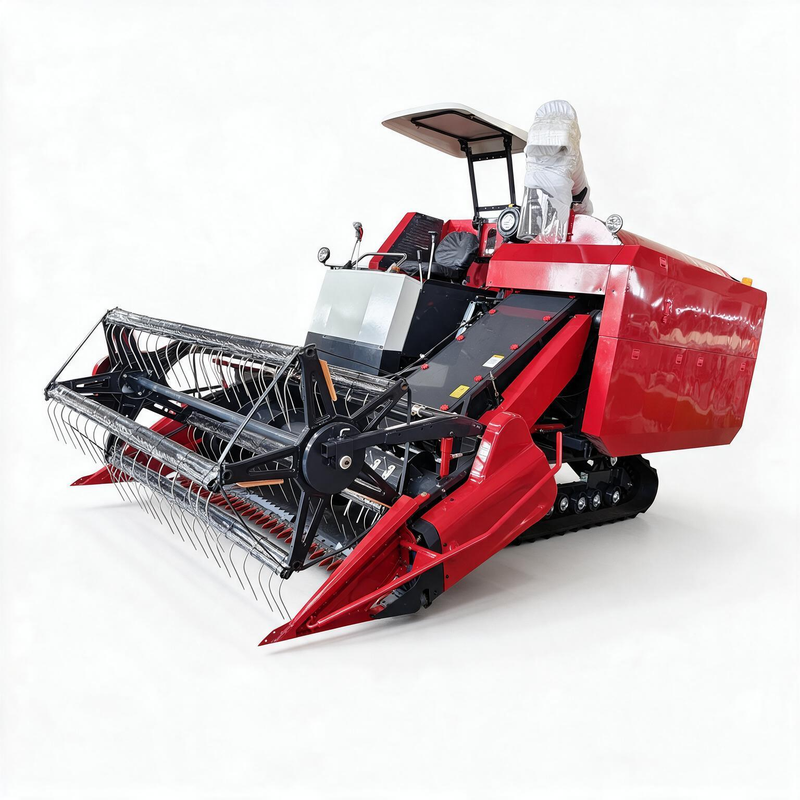 4LZ-6.0 5.5kg/s Crawler Rice Combine Harvester | 110HP Tracked Paddy Harvester with 360° Automatic Grain Unloading