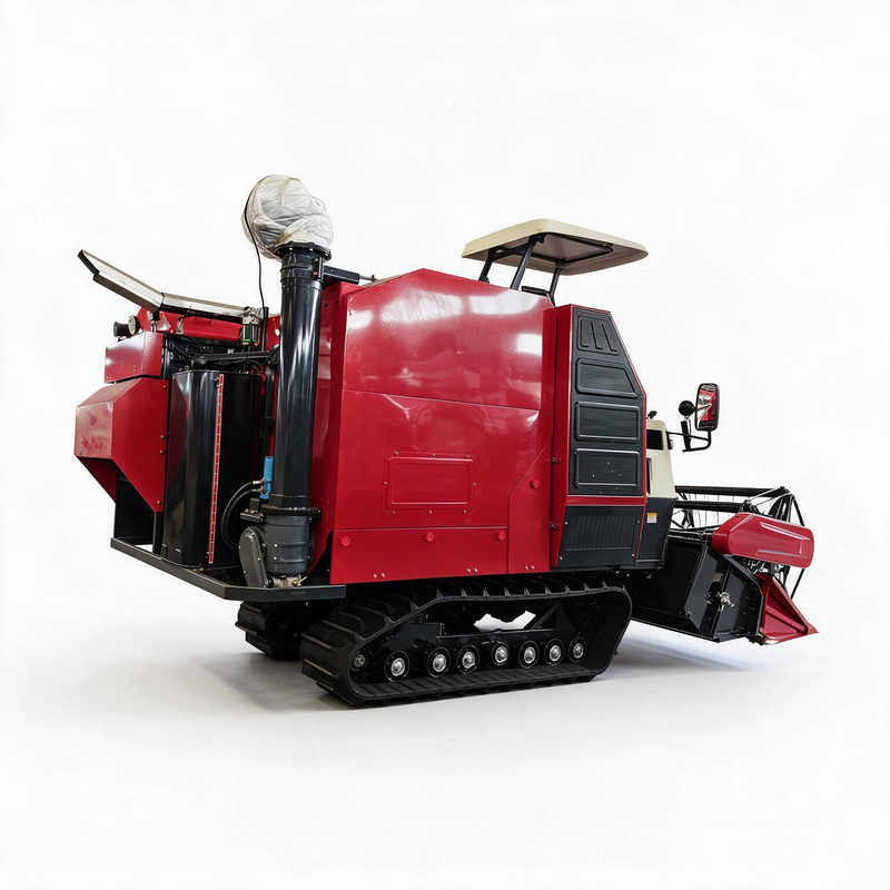 4LZ-6.0 5.5kg/s Crawler Rice Combine Harvester | 110HP Tracked Paddy Harvester with 360° Automatic Grain Unloading