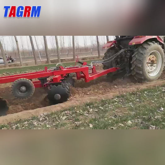 1BZ-2.5 Disc harrower，Mate Power 120hp，Working Efficiency 7 ha/10h，Multi-functional high-efficiency disc harrow for land clearing, weed and crop residue removal, soil loosening, and soil temperature improvement