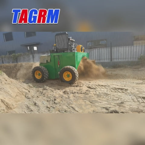 M3000 4-Wheel Drive Compost Turner, 3m Wide Medium-Small Composting Machine, 1100m³/h with On-Site Turning
