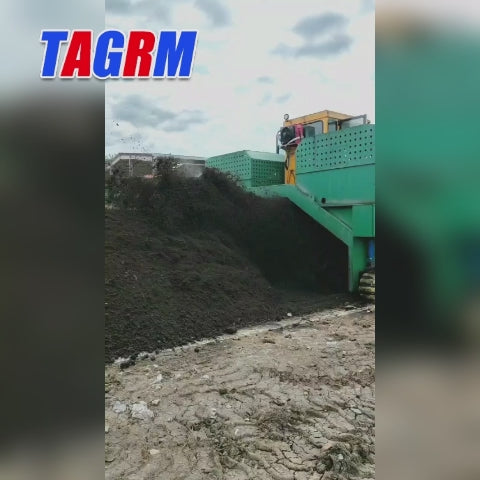 M4000 TAGRM Large Crawler Compost Turner, 4m Wide Compost Equipment for Organic Fertilizer & Manure, 1500m³/h