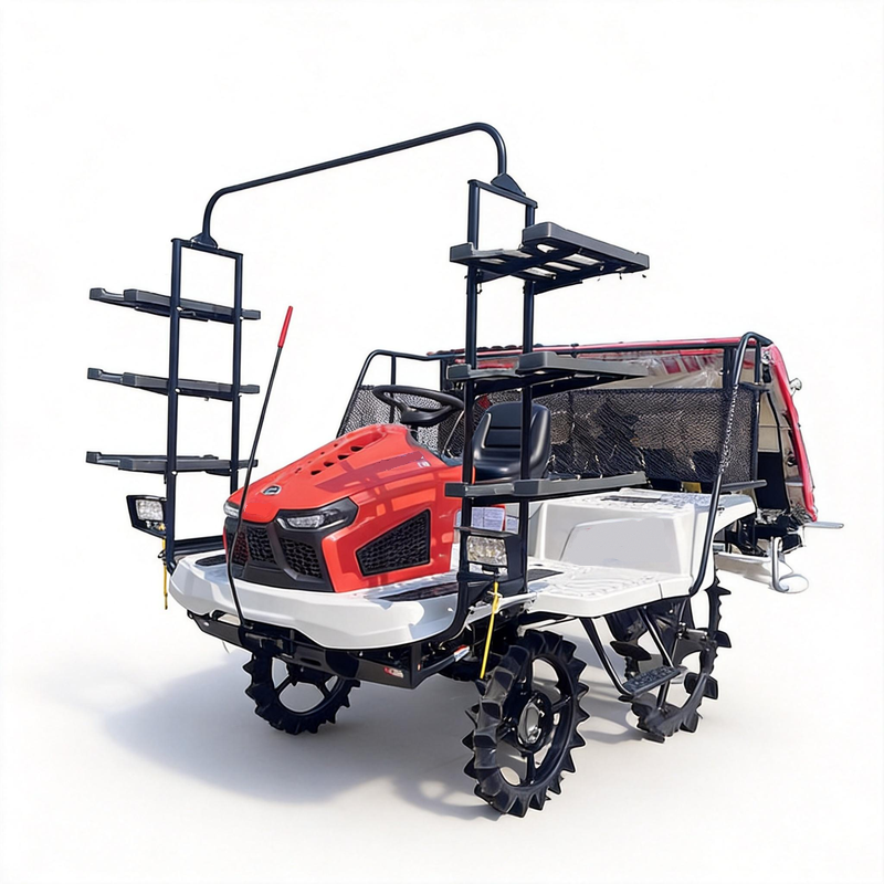 2ZG-830A 8-Row 4WD Rice Transplanter | Diesel-Powered Riding Paddy Planting Machine for Large Rice Farms