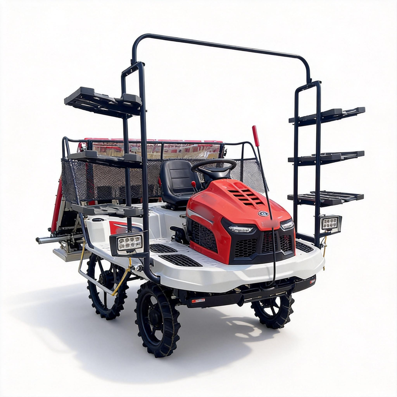 2ZG-830A 8-Row 4WD Rice Transplanter | Diesel-Powered Riding Paddy Planting Machine for Large Rice Farms
